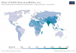 Share deaths air pollution