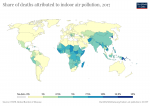 Share deaths indoor pollution