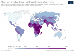 Share of the labor force employed in agriculture